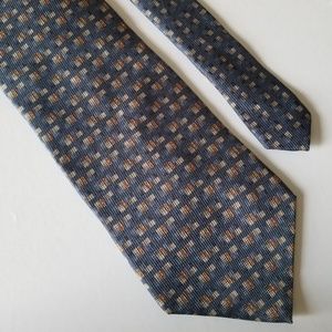 Van Heusen Men's Blue Gold Silver Abstract Tie